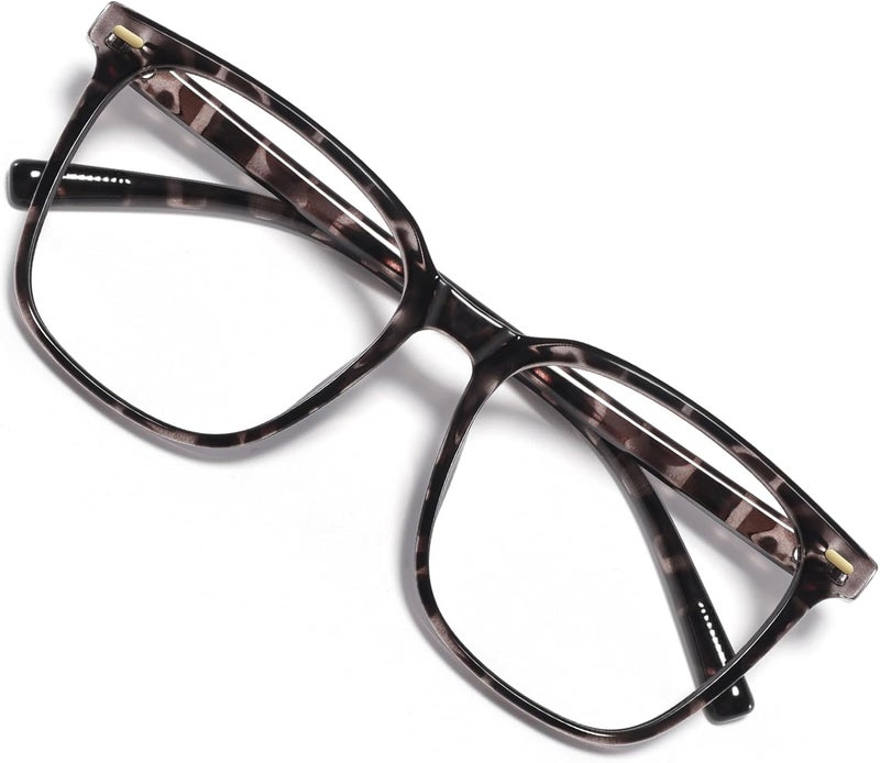 MACJERO Oversized Square Blue Light Blocking Glasses for Women Men, Anti-Fatigue Computer Monitor Gaming Glasses Reduce Eye Strain(Black Tortoise) - Image 1